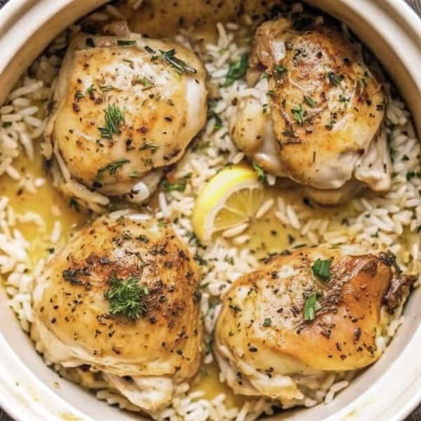 Slow Cooker Lemon Herb Chicken