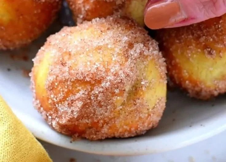 Delicious 2-ingredient banana donut holes served on a plate