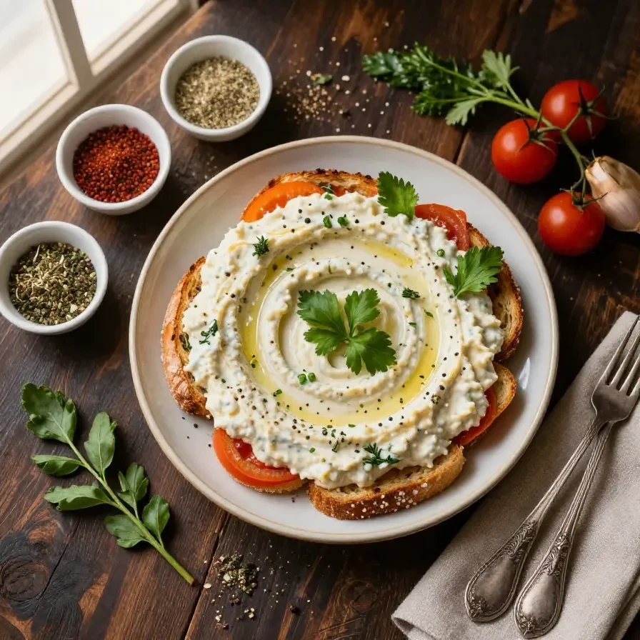 A bowl of freshly made bruschetta dip with diced tomatoes, basil, and garlic.
