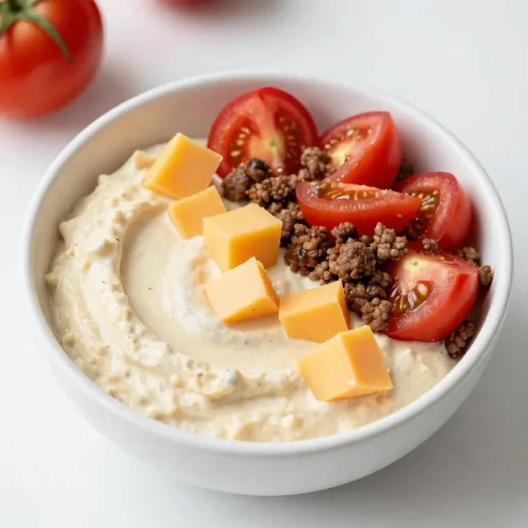 A bowl of creamy Rotel dip with ground beef served with tortilla chips.