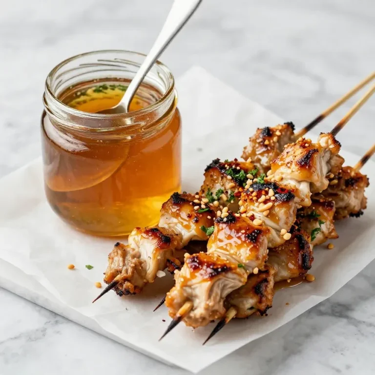 A bowl of homemade Asian honey garlic sauce with a spoon, surrounded by fresh garlic and soy sauce.