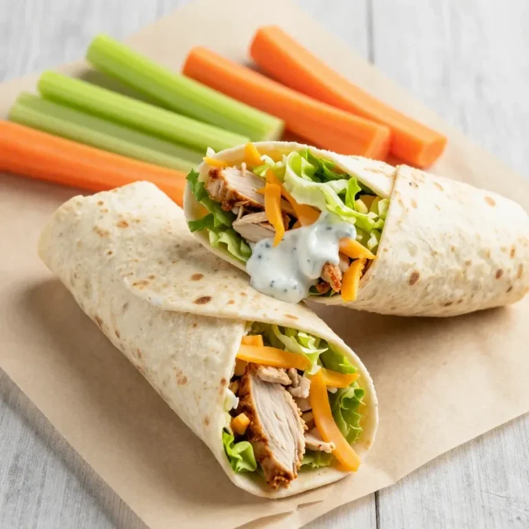 Buffalo Chicken Wraps with Creamy Dressing